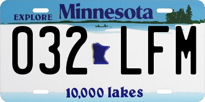 MN license plate 032LFM
