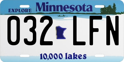 MN license plate 032LFN