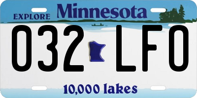 MN license plate 032LFO
