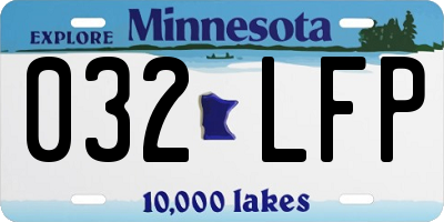 MN license plate 032LFP