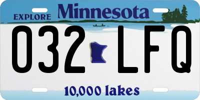 MN license plate 032LFQ