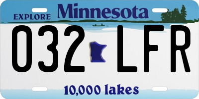 MN license plate 032LFR