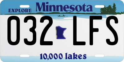 MN license plate 032LFS