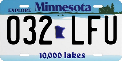 MN license plate 032LFU