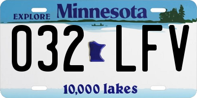 MN license plate 032LFV