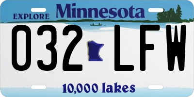 MN license plate 032LFW