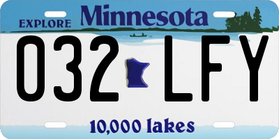 MN license plate 032LFY