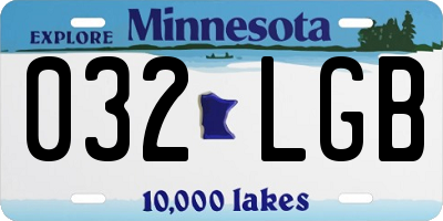 MN license plate 032LGB