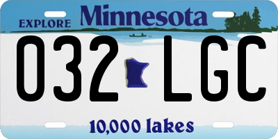 MN license plate 032LGC