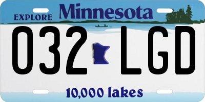 MN license plate 032LGD