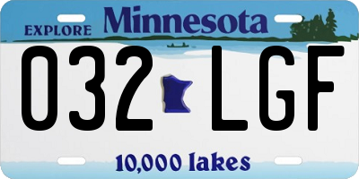 MN license plate 032LGF