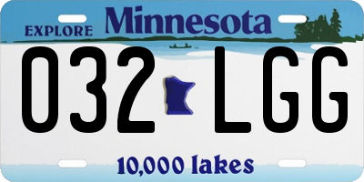 MN license plate 032LGG