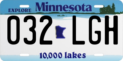 MN license plate 032LGH