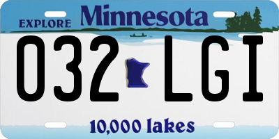 MN license plate 032LGI