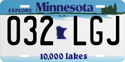MN license plate 032LGJ
