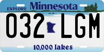 MN license plate 032LGM