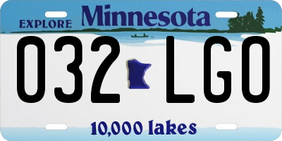 MN license plate 032LGO