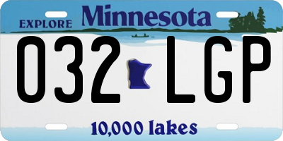 MN license plate 032LGP