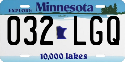 MN license plate 032LGQ