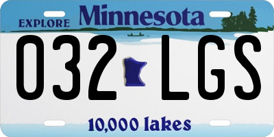 MN license plate 032LGS