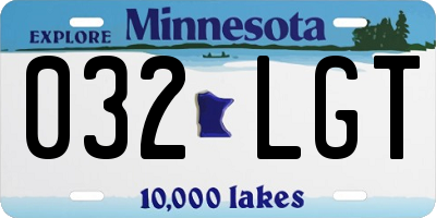MN license plate 032LGT