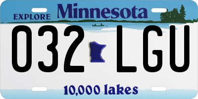 MN license plate 032LGU