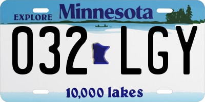 MN license plate 032LGY