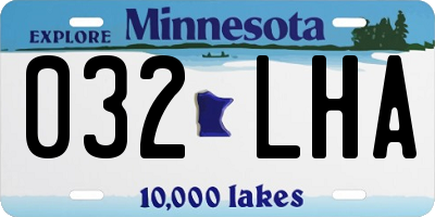 MN license plate 032LHA