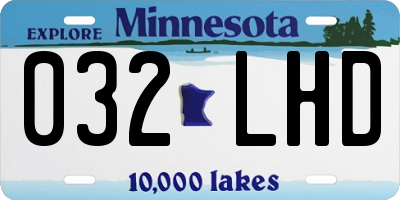 MN license plate 032LHD