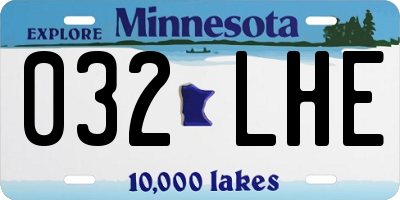 MN license plate 032LHE