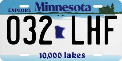 MN license plate 032LHF