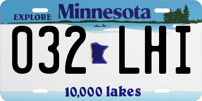 MN license plate 032LHI
