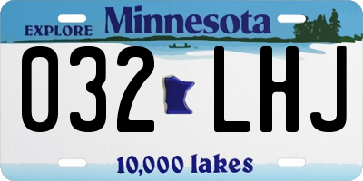 MN license plate 032LHJ