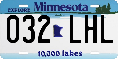MN license plate 032LHL