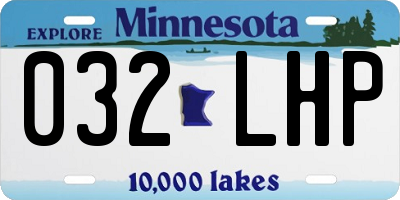 MN license plate 032LHP