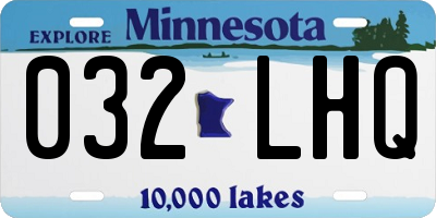 MN license plate 032LHQ