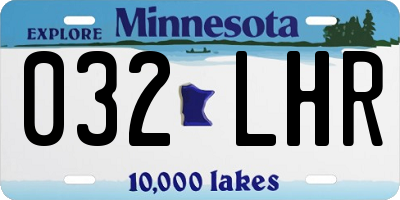 MN license plate 032LHR