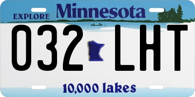 MN license plate 032LHT