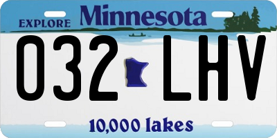 MN license plate 032LHV