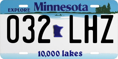 MN license plate 032LHZ