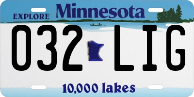 MN license plate 032LIG