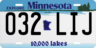 MN license plate 032LIJ
