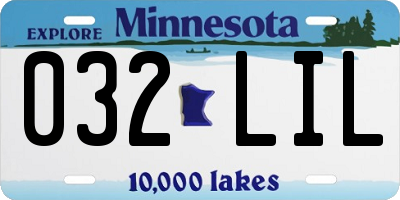 MN license plate 032LIL