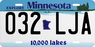 MN license plate 032LJA