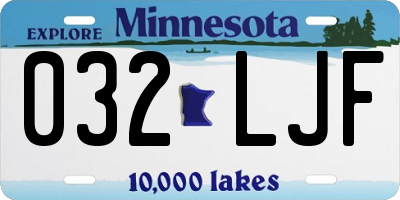 MN license plate 032LJF