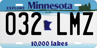 MN license plate 032LMZ