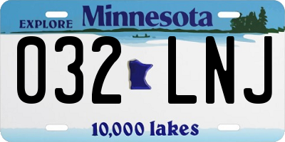 MN license plate 032LNJ