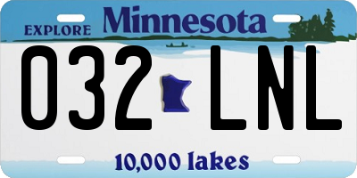 MN license plate 032LNL
