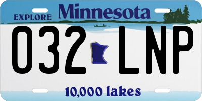 MN license plate 032LNP