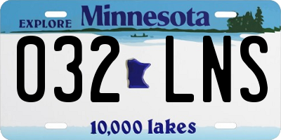 MN license plate 032LNS